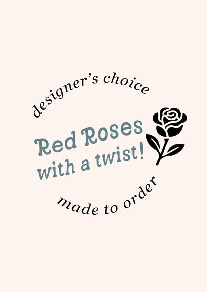Vased Red Roses With A Twist